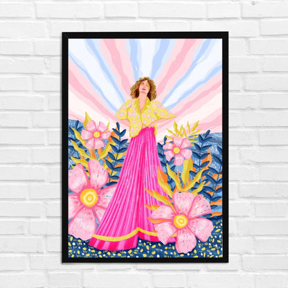 Lady in Pink Wall Art