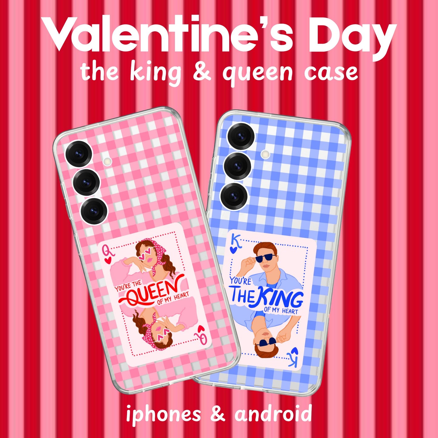 Queen of Hearts Valentine's Day Silicone Case