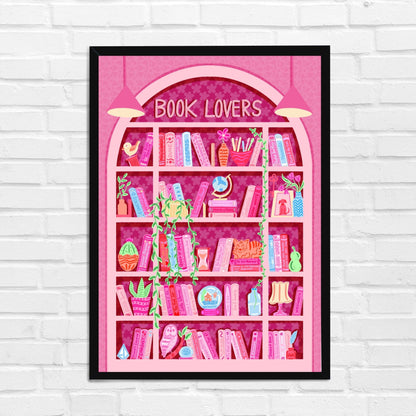 Booklovers Pink Wall Art