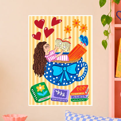Books & Coffee Wall Art