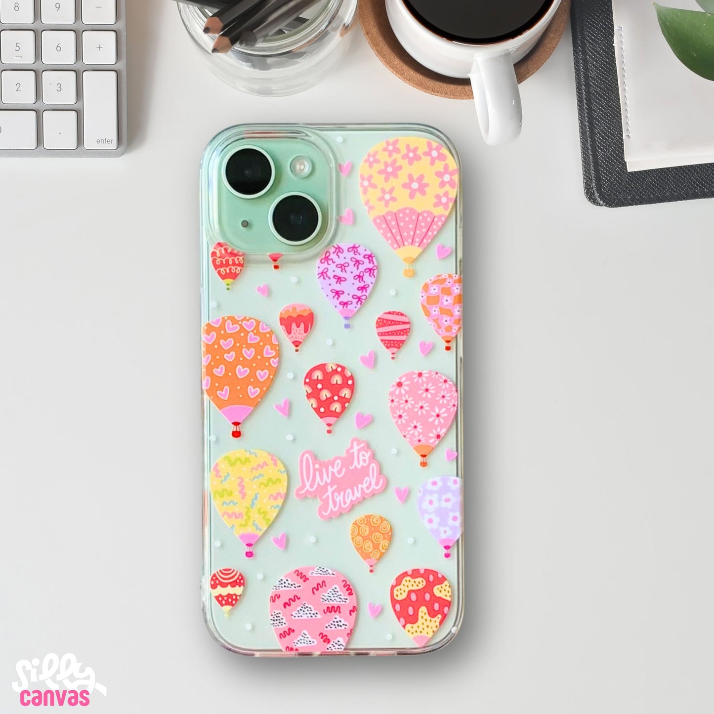 Clear Silicone Case Live to Travel