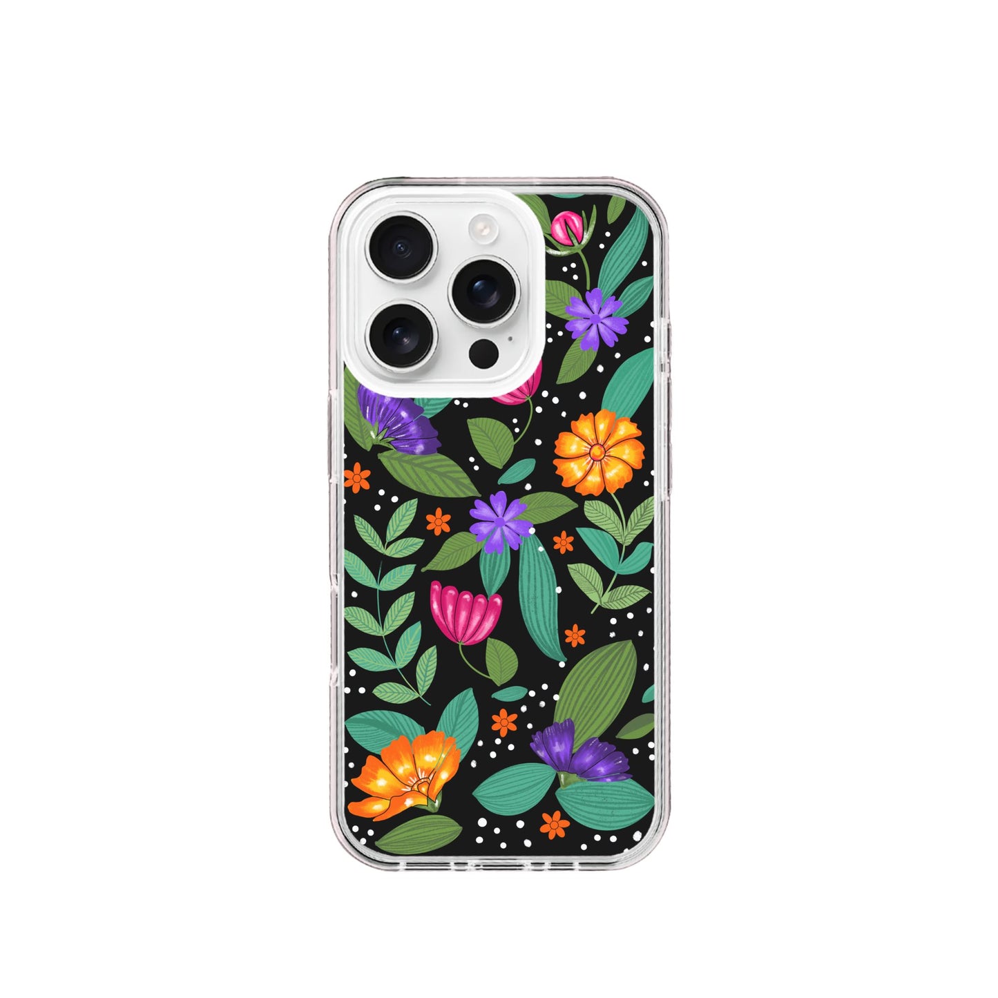 Printed Silicone Phone Case - Flower Bouquet