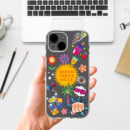 Clear Silicone Case Good Vibes Only