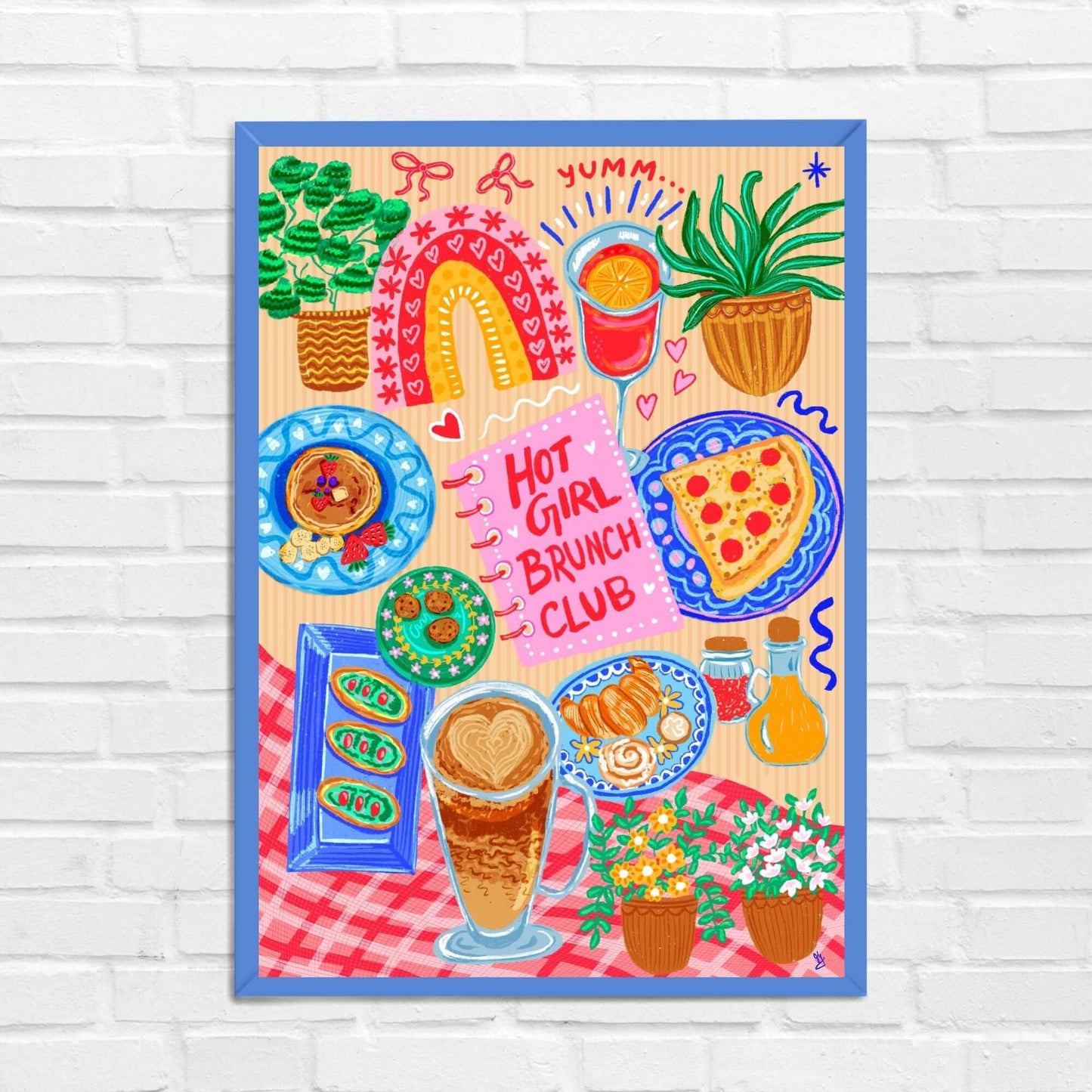 Hot Girl Brunch Club Wall Art