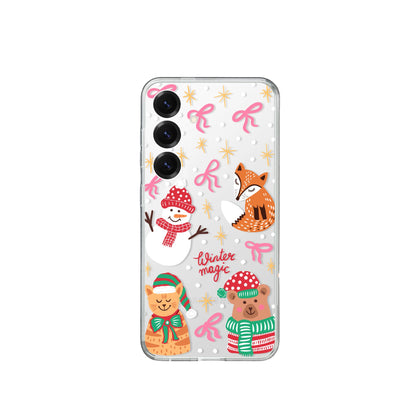 Clear Silicone Case Christmas Winter Magic