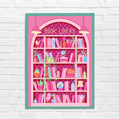 Booklovers Pink Wall Art