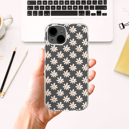 Clear Silicone Case daisies pattern