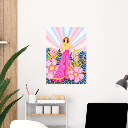 Lady in Pink Wall Art