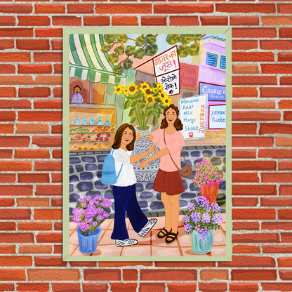 Best Friends on a day out Wall Art