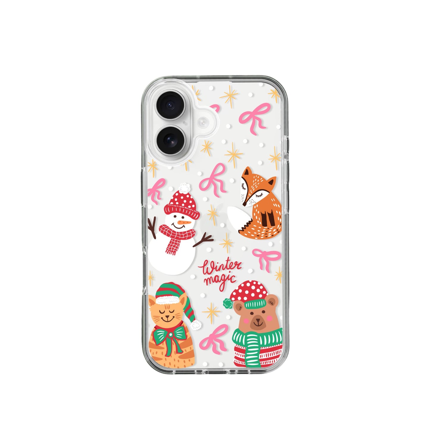 Clear Silicone Case Christmas Winter Magic