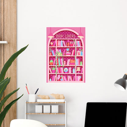 Booklovers Pink Wall Art
