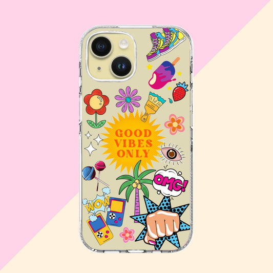 Sale Good Vibes Only Clear Soft Silicone Case
