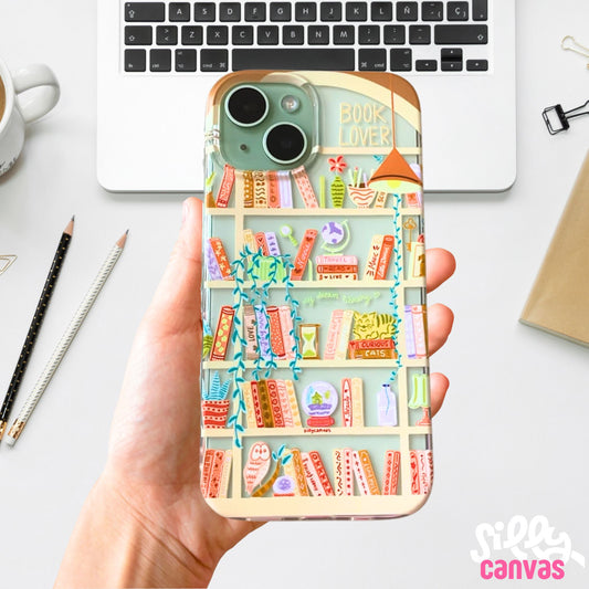 Clear Silicone Case Booklovers Rustic