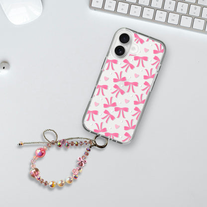 Bow Day, Every Day Charm Case - Silicone Clear Case with Charm