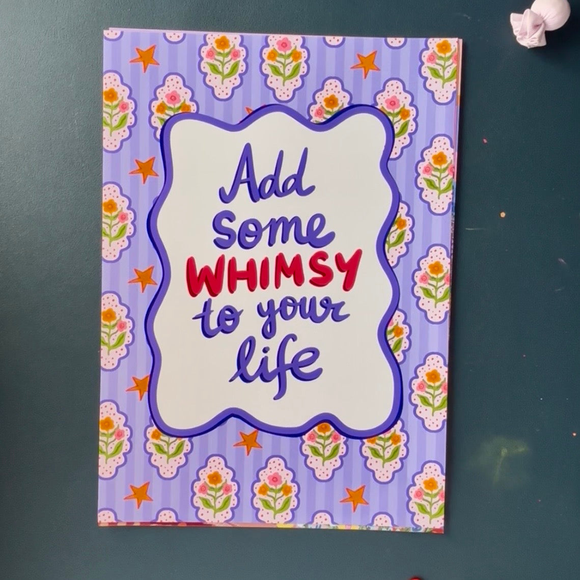 Add Some Whimsy A4 Poster