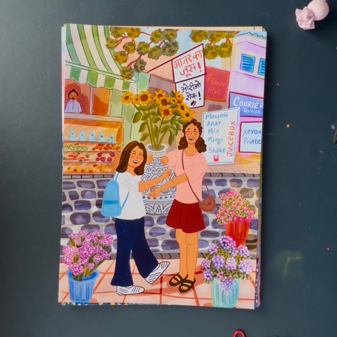 Best Friends on a day out A4 Poster