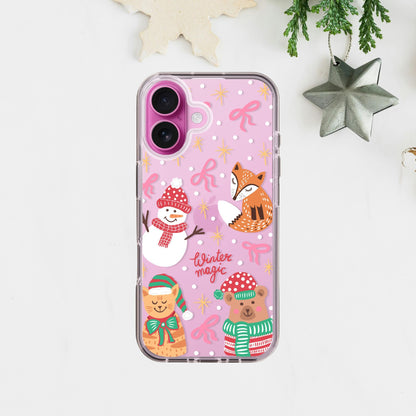 Clear Silicone Case Christmas Winter Magic