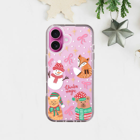 Clear Silicone Case Christmas Winter Magic