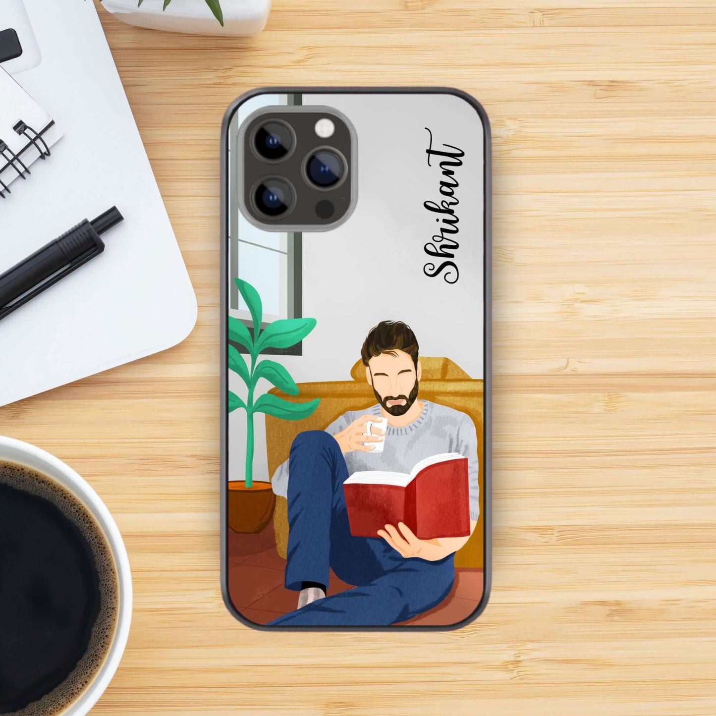 Custom Name Portrait - The Booklover
