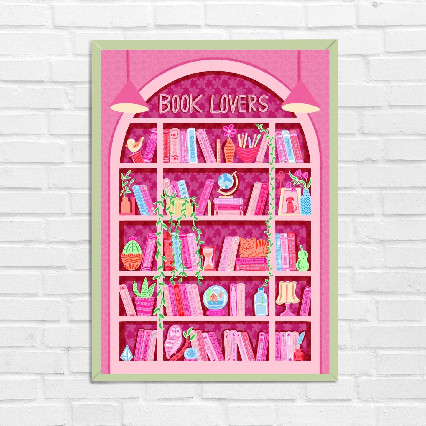 Booklovers Pink Wall Art