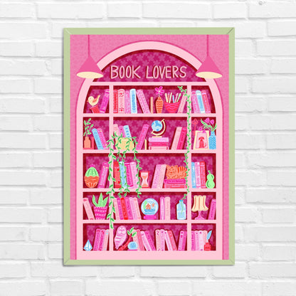 Booklovers Pink Wall Art