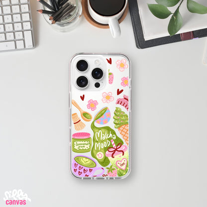 Matcha Mood Clear Silicone Case