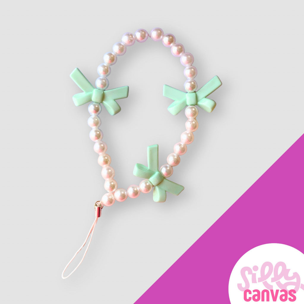 Silicone Clear Case with Green Bow Charm Trust the Process